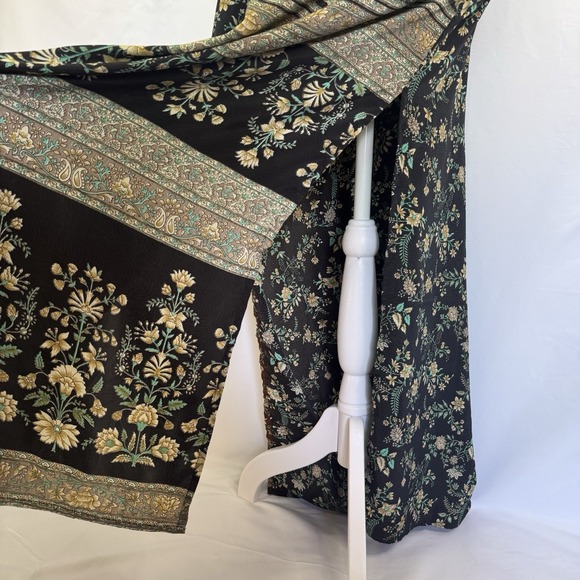 Karma Highway Boho Maxi Dress Floral Hippie Gypsy Cottage Flowy Deep V Neck OS - Picture 6 of 13